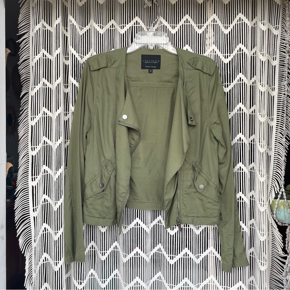 Women’s twill moto jacket